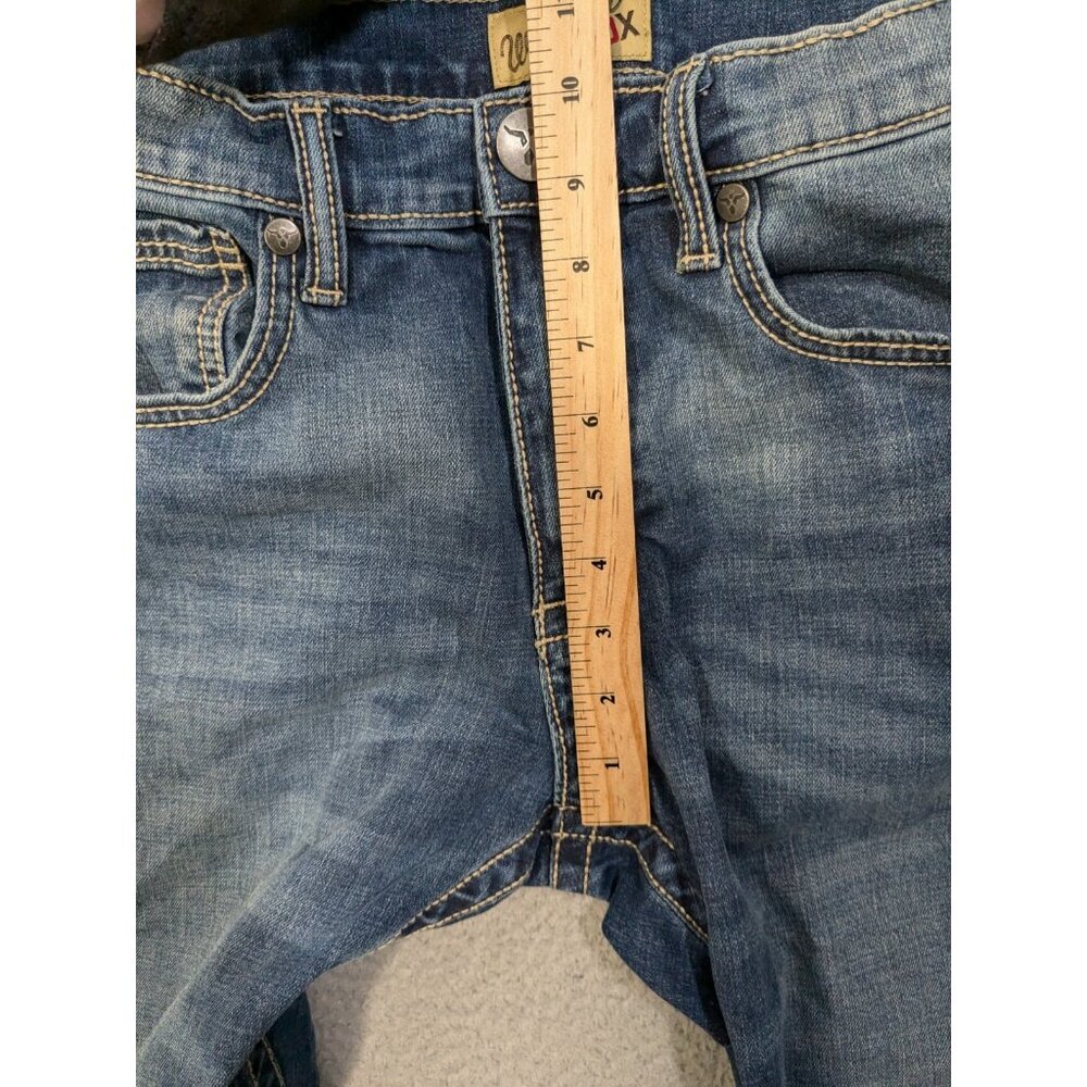 Wrangler 20X Style 42 Vintage Boot Jeans Mens 32x32 (Meas 31x29.5) Western Blue - Picture 14 of 16